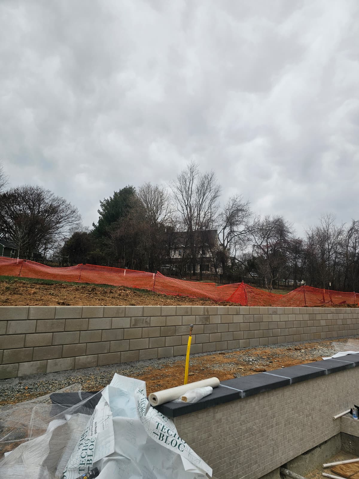 Retention wall view 1